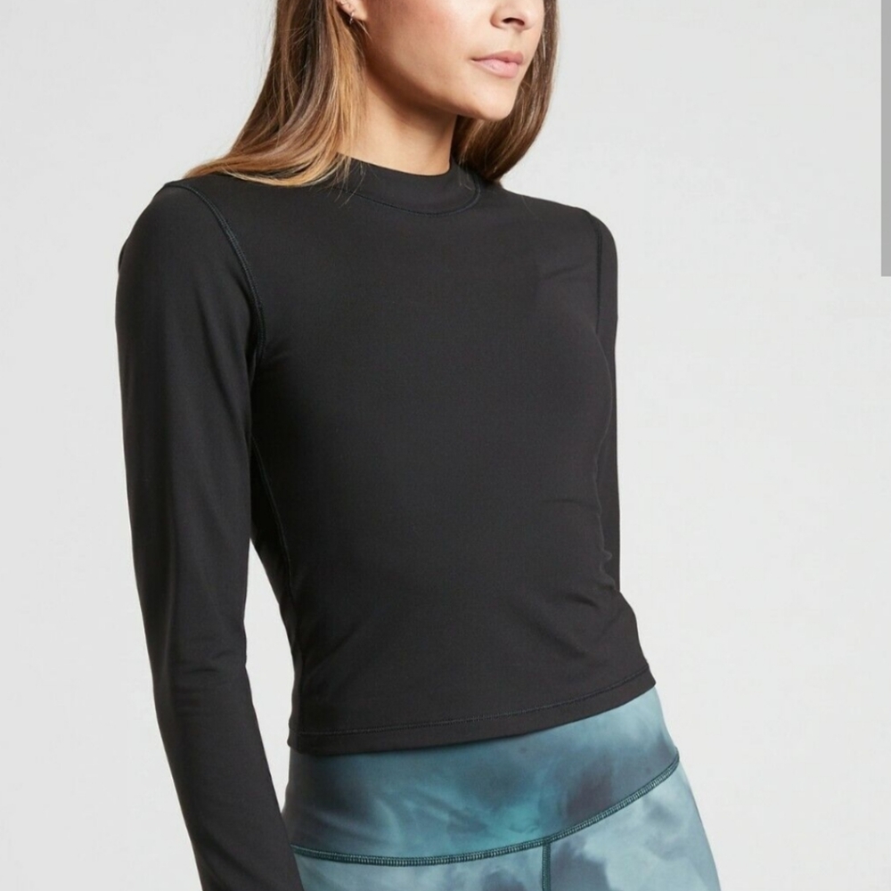 Athleta Shanti Mock Neck Top
